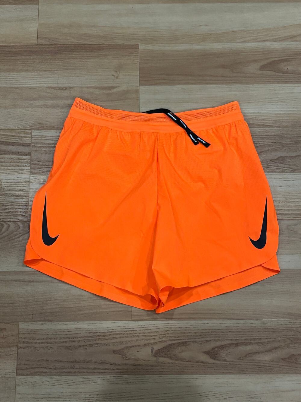 Nike Aeroswift Running Racing Shorts 5" Orange AQ5302-803, Men's Size Small